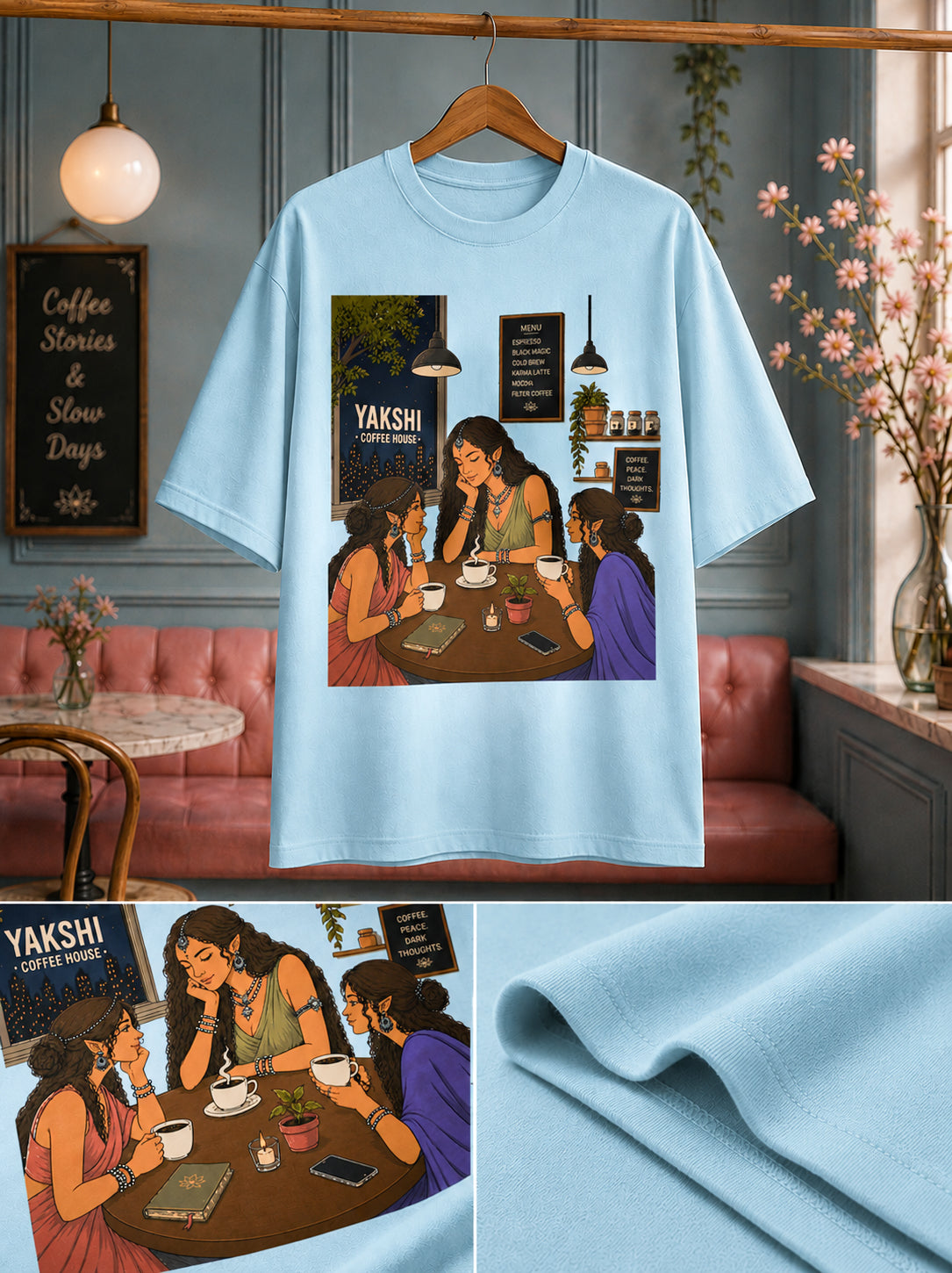Yakshi Coffee House Oversized T-Shirt
