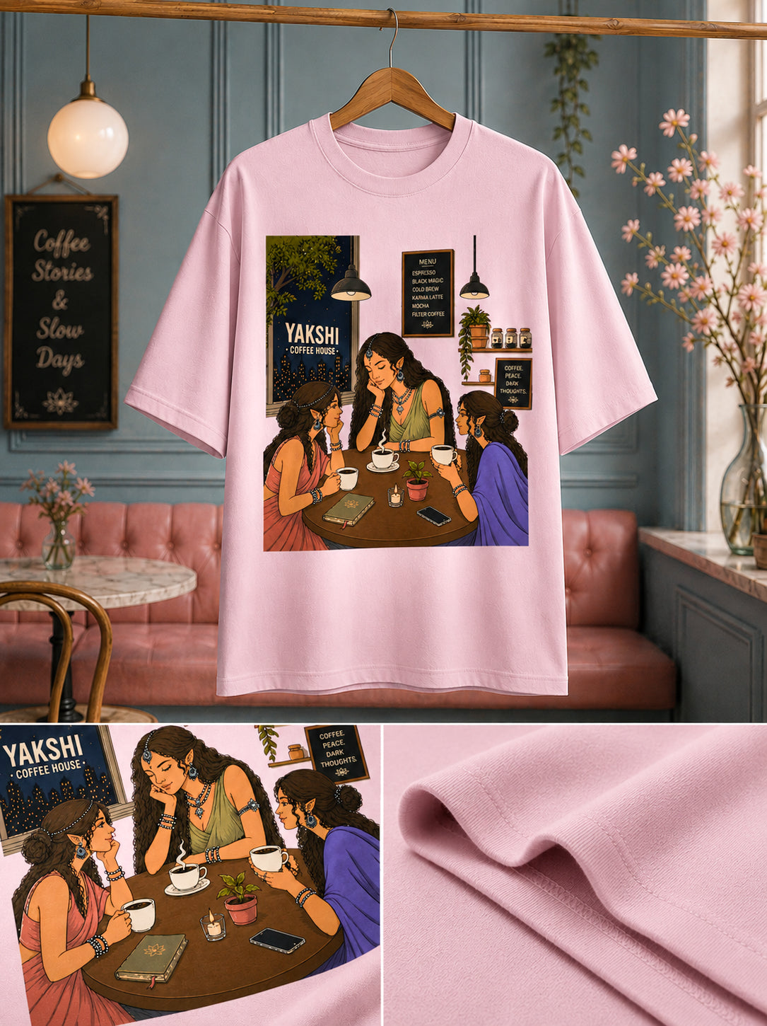 Yakshi Coffee House Oversized T-Shirt