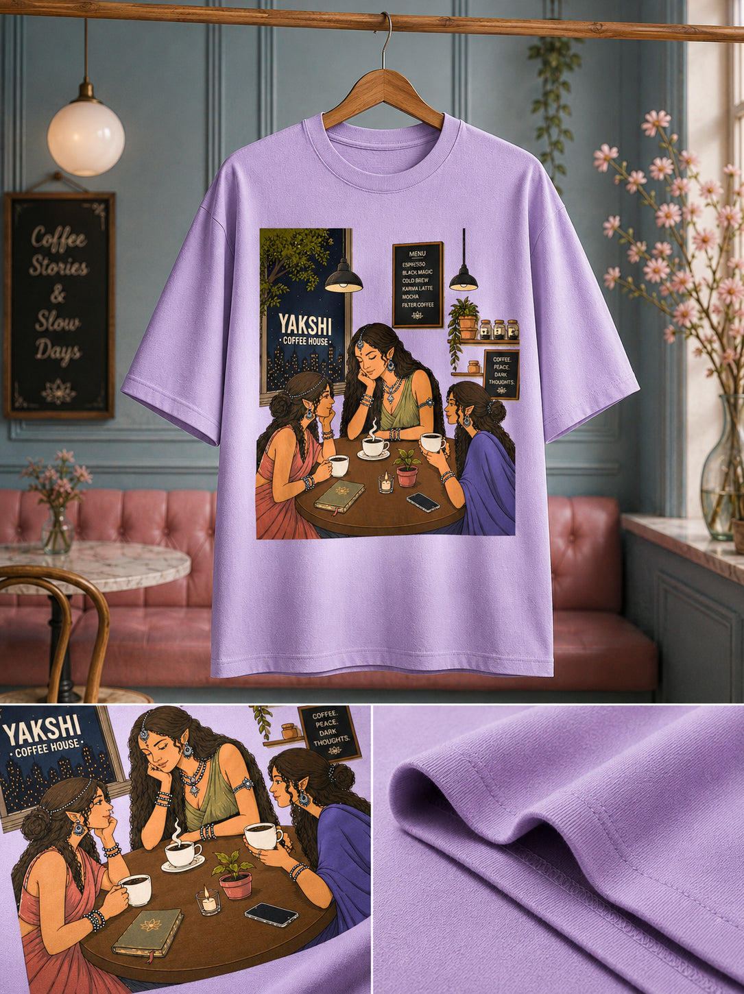 Yakshi Coffee House Oversized T-Shirt