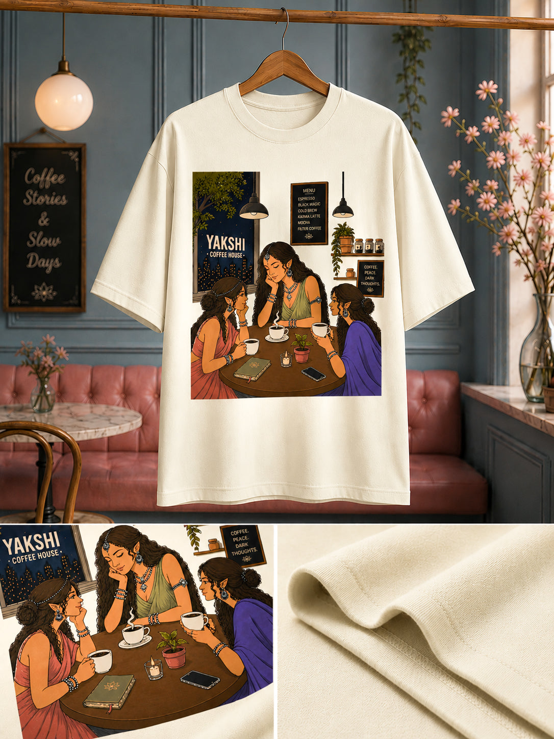 Yakshi Coffee House Oversized T-Shirt