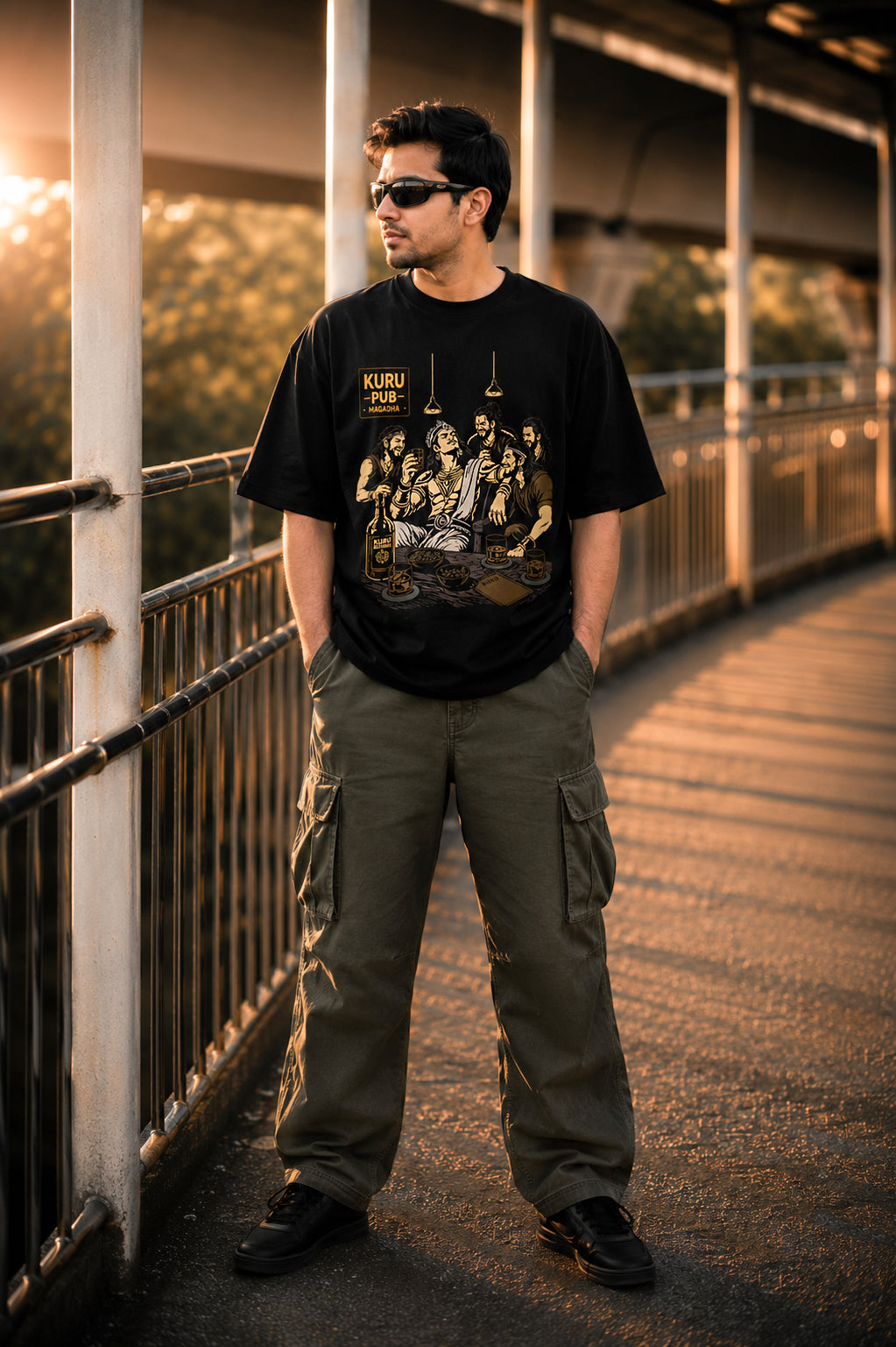 Kuru Pub – Last Night Before War | Unisex Oversized T-Shirt