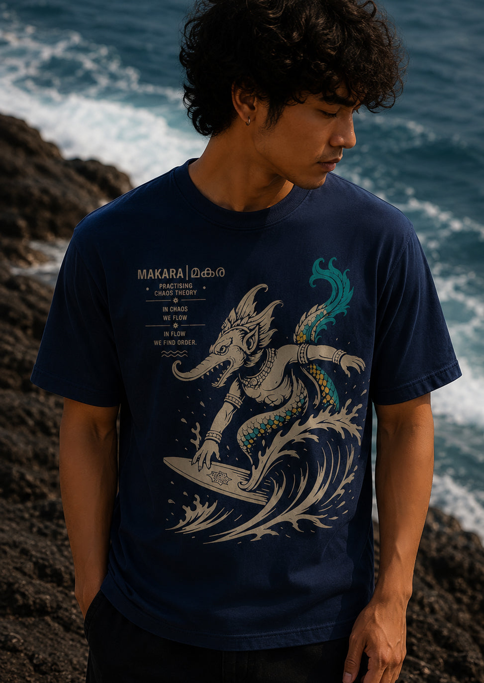 Surfing Makara | Unisex Regular T-Shirt