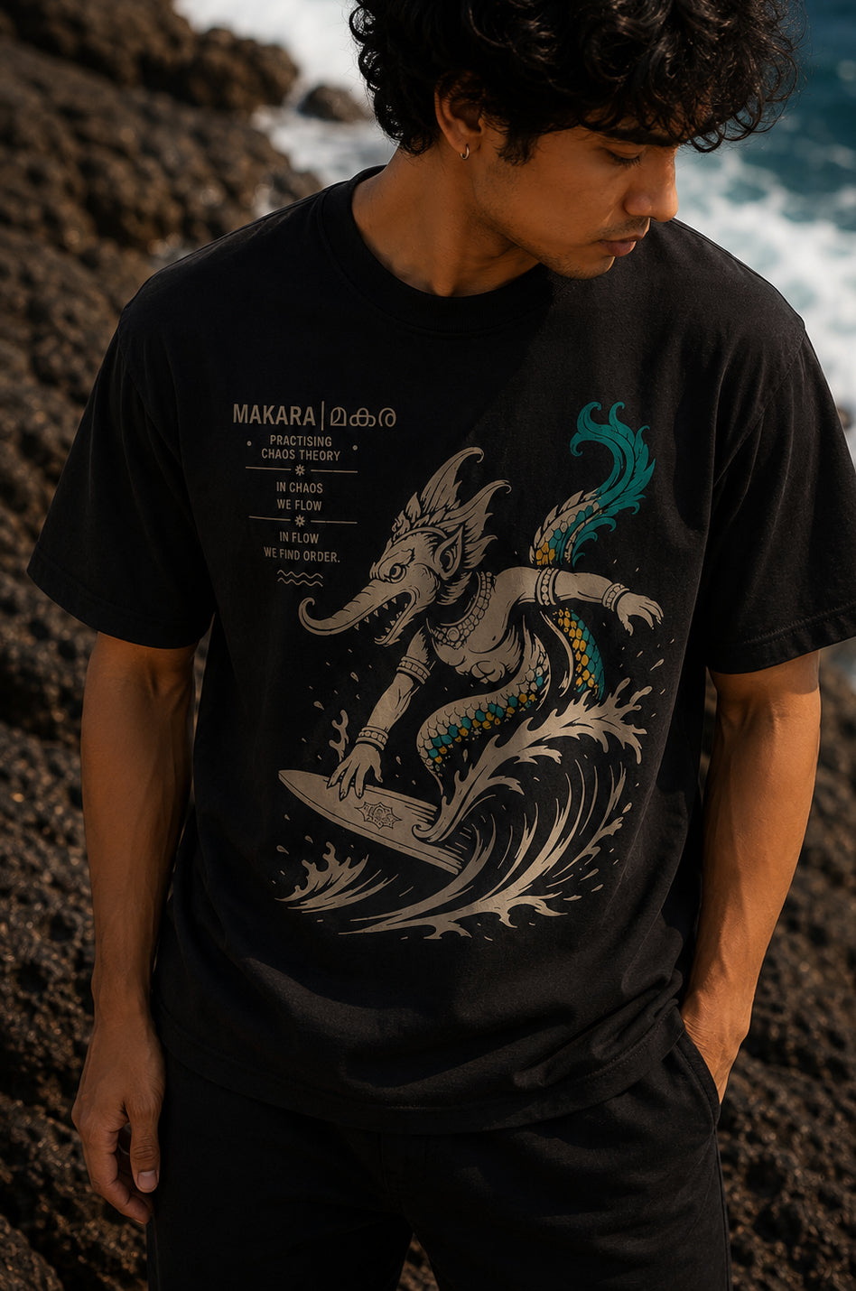Surfing Makara | Unisex Regular T-Shirt