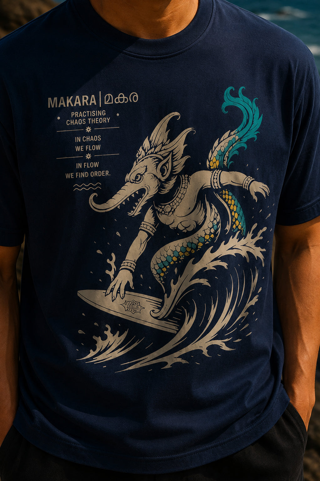 Surfing Makara | Unisex Regular T-Shirt